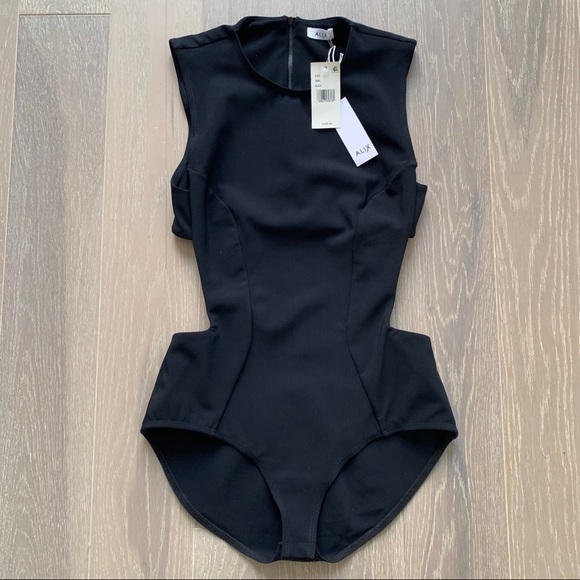 ALIX Bleecker Open-Back Stretch-Jersey Bodysuit - Picture 3 of 5